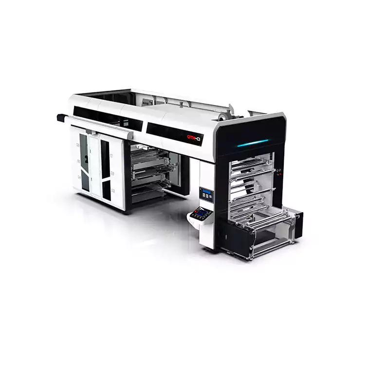 Орталық барабанды флексографиялық 6 түсті пластиктен жасалған флексо басып шығару машиналары