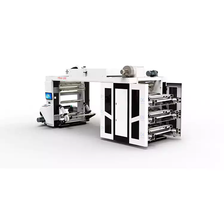 Жоғары жылдамдықты флексографиялық принтер Бірнеше түсті пластик қапшық стека типті басып шығару машинасы